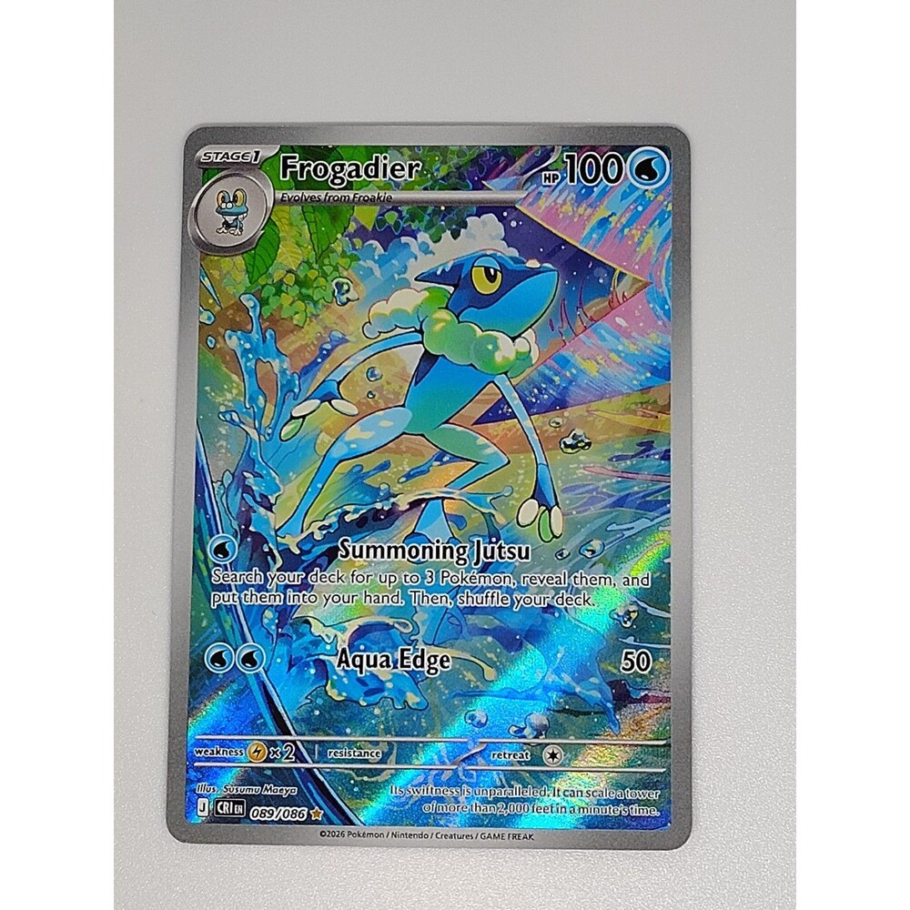 Chaos rising  Frogadier Full Art Holo CRI 089/086 Stage 1 Water 100 HP